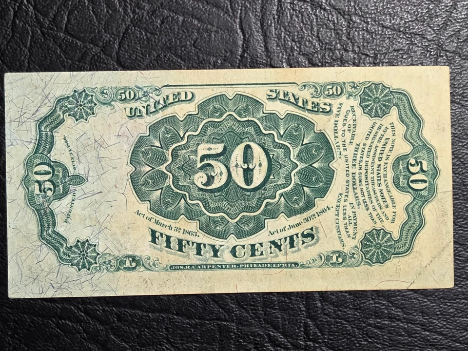 High Grade Series of 1875 Fifth Ed. 50 Cent Fractional Currency, FR 1380 - Image 2 of 2