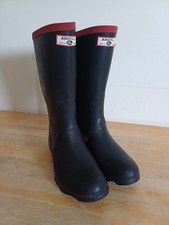 Vintage Gates Argyll Black Wellington Boots Wellies Size UK 6, Made in Britain