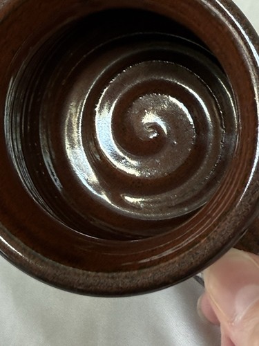BALLSTON LAKE STUDIO Keramik Braun Kaffeebecher Bohnenkanne Swirl - Bild 6 von 12