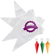 Thickened 100pcs/set Disposable Pastry Bag Icing Piping 12 Inch, Transparent