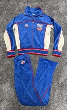 VTG 1984 Levi's USA Olympics Blue Red White Two Piece Track Suit Size S USA MADE