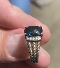 DAVID YURMAN PETITE WHEATON RING - BLUE TOPAZ