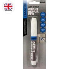 Hannon Anti-Mould Grout Pen White Waterproof Easy Use Tile Repair Seal Cleaner