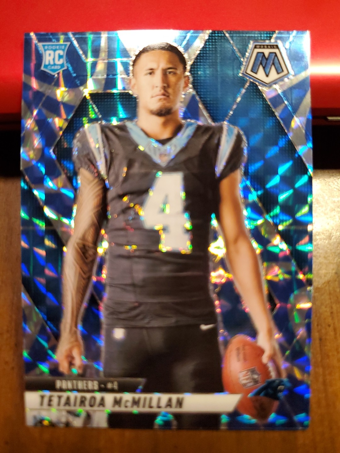 2025 Mosaic Football Tetairoa McMillan Photo Variation Blue Reactive #274 RC