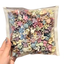 100 Pcs Mini Hair Clips for Girls, Cute Pastel Flower  Animal Design Clips,