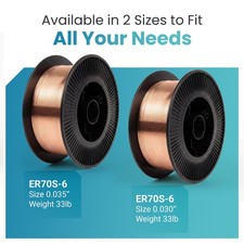 Metal Marlin&reg; ER70S-6 Solid MIG Welding Wire &ndash; 0.030" & 0.035" - 33 lbs Spool