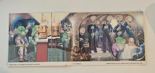 Vintage Star Wars Creature Cantina Cardboard BACKDROP Original Part 1978 Kenner