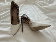 Carvela Women's Stiletto Heel Court Shoes Leopard Fade To White Size UK 5 / 38