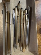 Estate Lot 8 Vintage pens,4 Cross 10K GF/1 cross chrome, 3 other brands