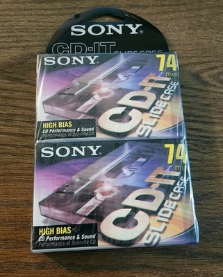 Sony CD-IT Slide Case 74 min High Bias CD Performance & Sound Cassette 