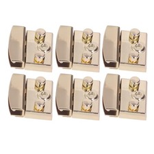 6pcs Turn Lock Clasp Light Gold Alloy Purse Closure for Leather Bag Handbag D...