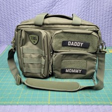 Tactical Baby Gear TBG Messenger Diaper Bag Green Multiple Pocket Zipper