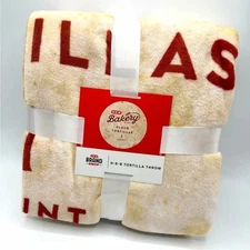 HEB Bakery Flour Tortilla Throw Blanket  70" Round H-E-B Brand Shop Texas NEW