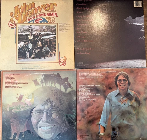 JOHN DENVER LOT OF 4 LPS  BACK HOME AGAIN SEASONS OF THE HEART FAREWELL ADROMEDA