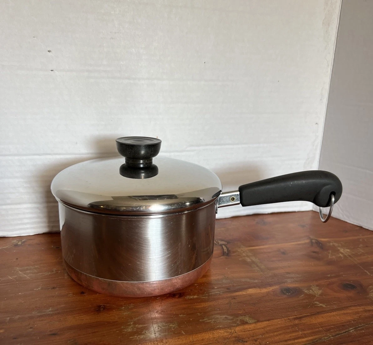 Revere Ware Stainless w/ Copper Bottom 1 1/2 Qt Sauce Pan w/ Lid Clinton IL 95H