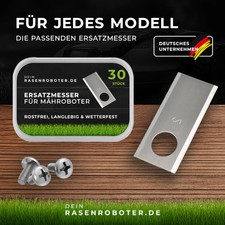 30 Edelstahl Ersatzmesser - Klingen für Scheppach RRMA300 Mähroboter