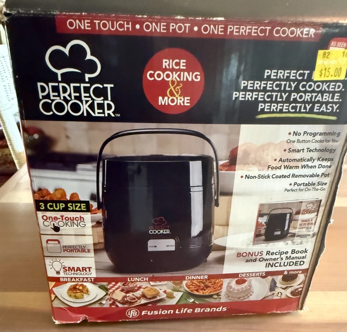 NEW Perfect Cooker for Rice + Pasta RC301M 3-Cup Capacity Tristar Products Inc