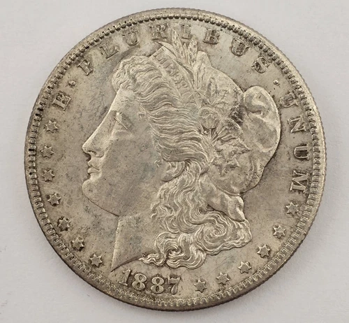 1887 S Morgan Silver Dollar Us Coin Au / Unc San Francisco