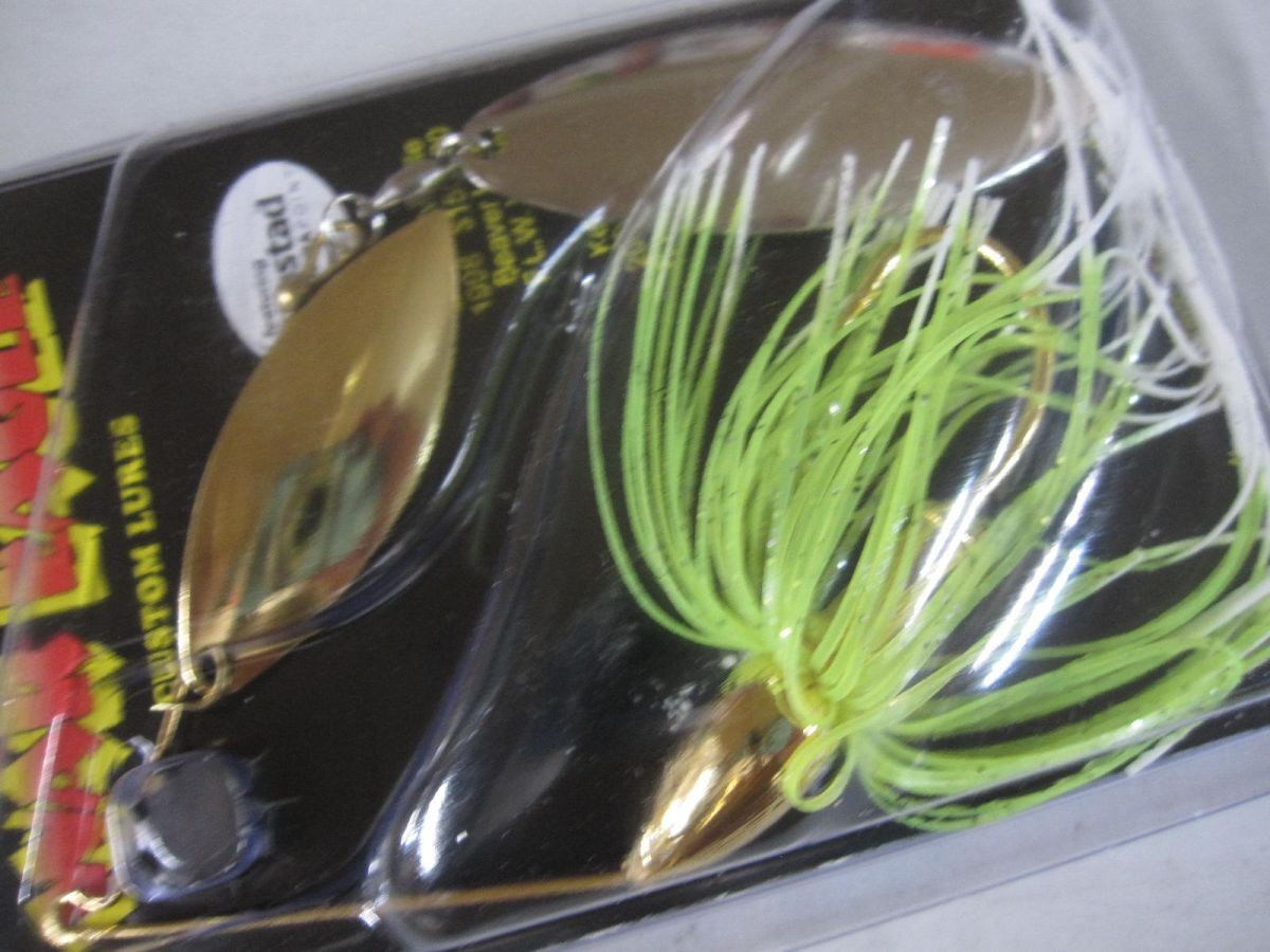 War Eagle Gold Frame Double Willow Spinnerbait 3/4oz #02 White Chart New Piano - Image 1