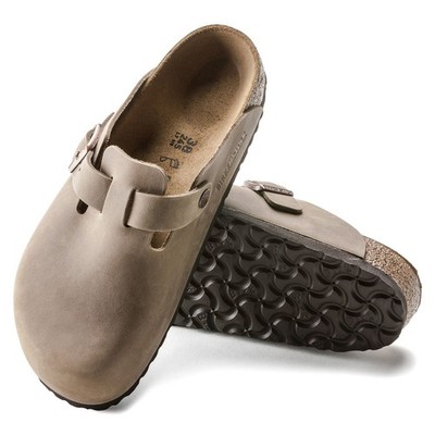 Birkenstock 960811 Boston Clogs Tobacco Brown Oiled Leather, Size Options