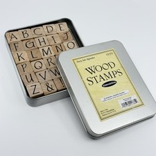 Stampabilities Rubber  Wood Party Ink Uppercase Alphabet Stamps 201392
