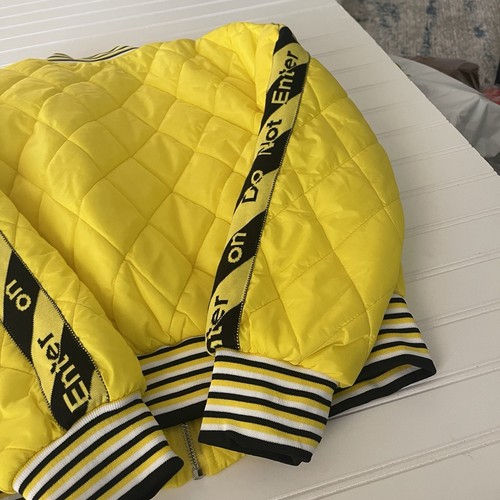 unbranded Puffer Jacket XXL Women’s Yellow Lightweight Full Zip "Enter- don't" - Picture 18 of 18