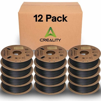 Creality Carbon Fiber Filament 12 Pack of 1.75mm - High-Speed, Black