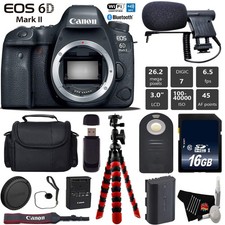 Canon EOS 6D Mark II DSLR Camera Body Only  Wireless Remote  Condenser Micro