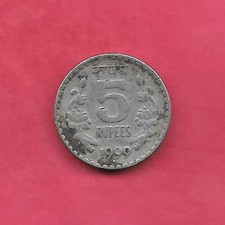 INDIA INDIAN KM154.1 1999 N VF-VERY FINE-NICE OLD 5 RUPEES COIN