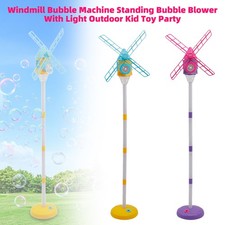 Windmill Bubble Machine Standing Bubble Blower With Light Outdoor Kid Toy Party