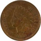 1865 Indian Cent Plain 5 VF Uncertified