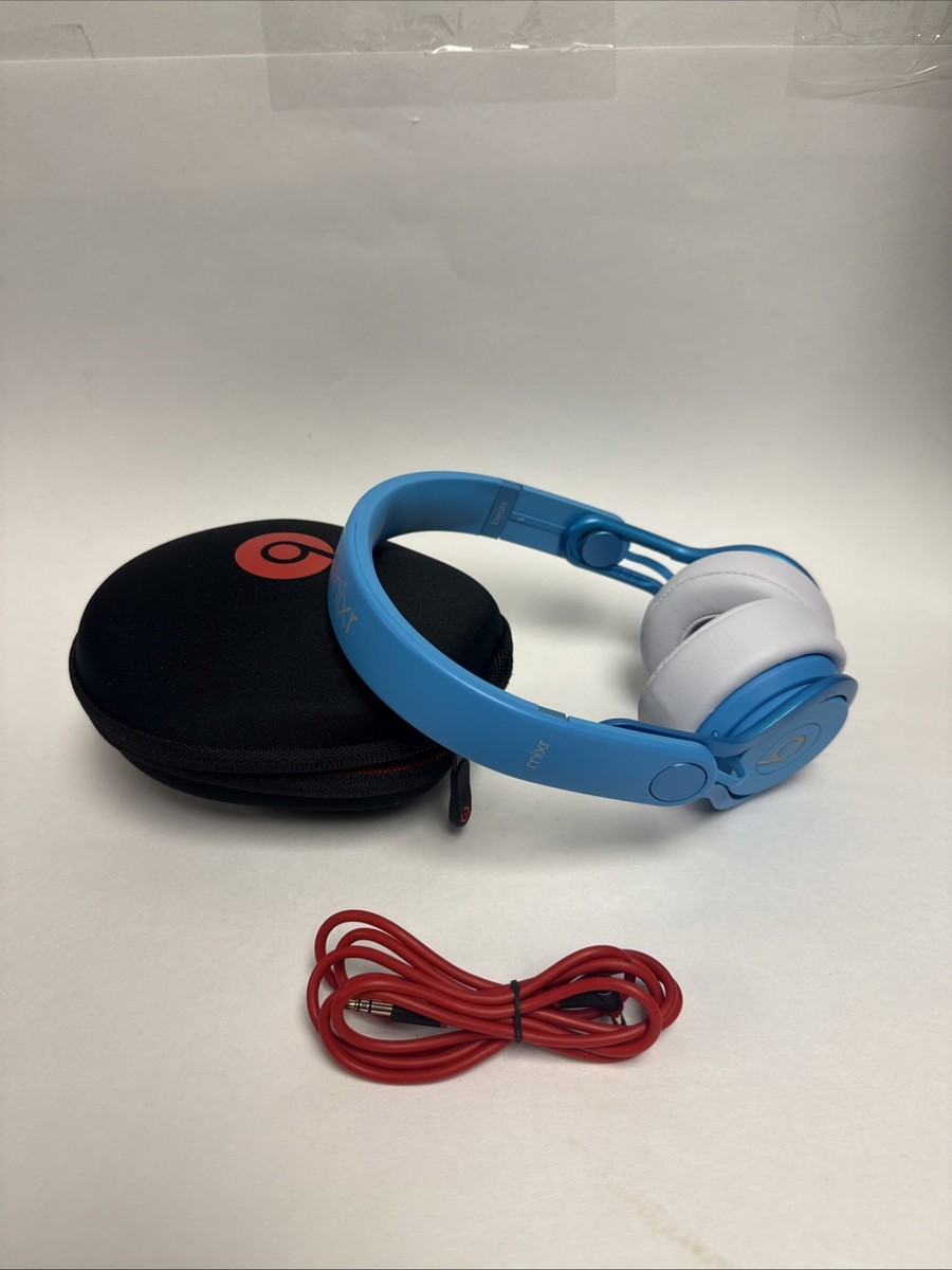 Beats by Dr Dre Mixr Headphones Blue On Ear Adjustable with