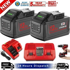 For Milwaukee For M18 12.0Ah Extended Lithium Battery /Charger Repalcement