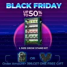 2025 Mars Hydro 6-Tier Tall Plant Stand with 250W Grow Lights & 1680D Grow Tent