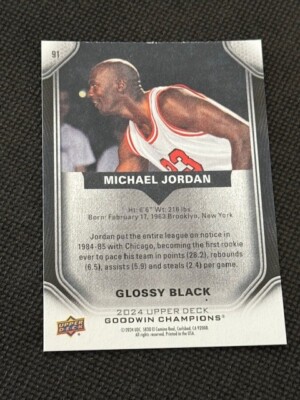 2024 Upper Deck Goodwin Champions Glossy Black Michael Jordan #91