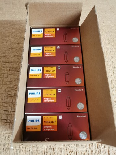 Philips Original C5W Festoon T10 24V 10W (Box of 50) 13854CP - Picture 2 of 6