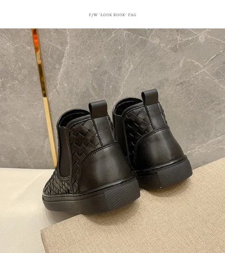 Bottega Veneta Tejido Transpirable Alto Cuero Botines para Hombre - Imagen 11 de 13