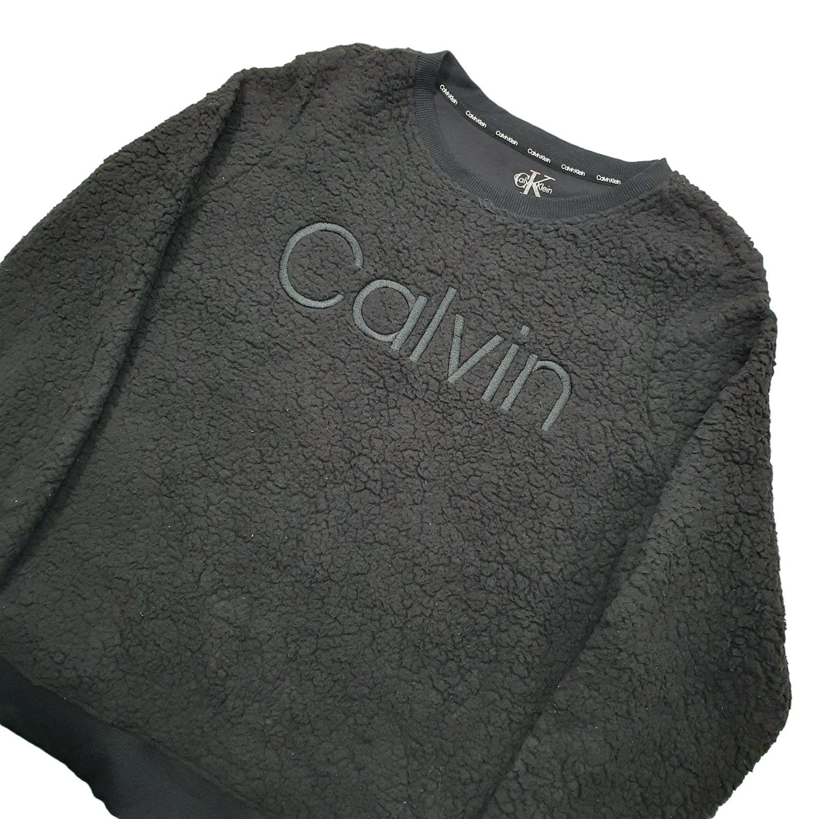 CALVIN KLEIN  Polyester Fleece Jumper Mens L image 2