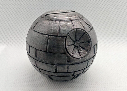 Death Star Money Box Piggy Bank - 3D Printed - Hand Painted - Picture 2 of 4