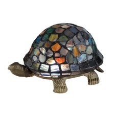 Pemberly Row Contemporary Transitional Blue Turtle Accent Lamp