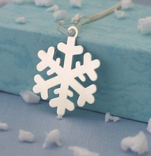 Sterling Silver Snow Pendant, Winter Pendant, Frozen