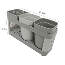 Bathroom Toothbrush Toothpaste Holder Razor Stand Mouthwash Cup Storage Organize