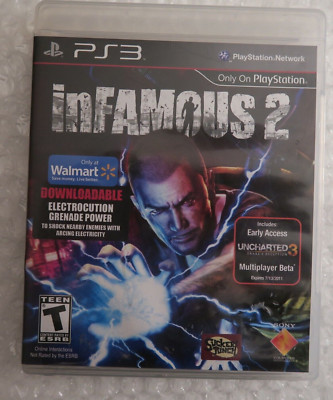 inFAMOUS 2- PS3(Sony PlayStation 3)CIB+Manual-Tested-Authentic*Walmart Exclusive