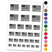 Made in USA America Flag Temporary Tattoo Water Resistant Set