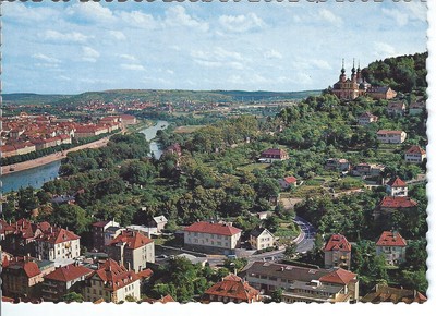 AK Würzburg  Blick zum Käppele  und zum Maintal