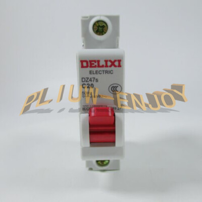 5Pcs New DELIXI Air Switch Circuit Breaker DZ47s C20 1P 20A Free delivery
