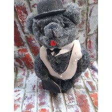 Vintage 10" Plush Bear Kent Collectibles "Business Bear"