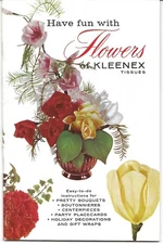 HAVE FUN WITH FLOWERS OF KLEENEX TISSUES / PAMPHLET FROM KIMBERLY CLARK 1961