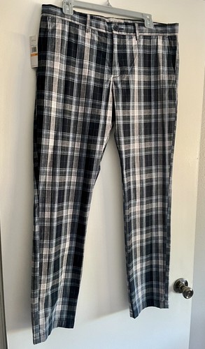 🐧New With Tags Original Penguin Slim Fit Plaid Pants Size 33/32🐧