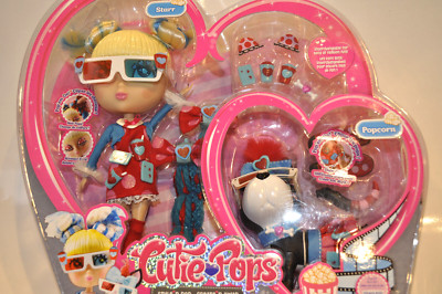 Cutie Pops Movie Night Starr Puppe + Haustier - Pop In/Out Augen, Haare, Zubehör - 2012 - Neu in Verpackung